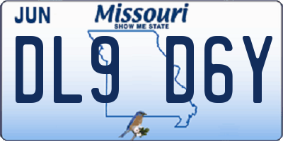 MO license plate DL9D6Y