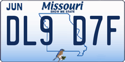 MO license plate DL9D7F