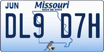 MO license plate DL9D7H