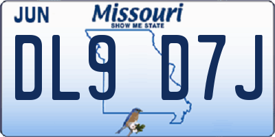 MO license plate DL9D7J
