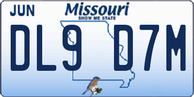 MO license plate DL9D7M