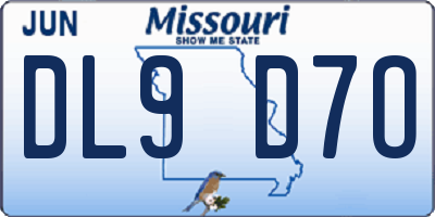 MO license plate DL9D7O