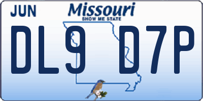 MO license plate DL9D7P
