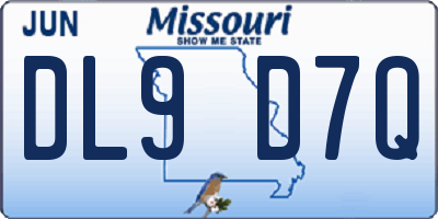 MO license plate DL9D7Q
