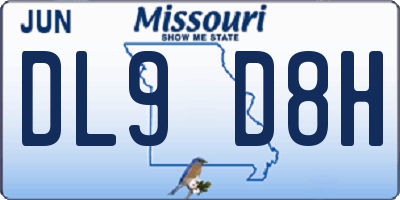 MO license plate DL9D8H