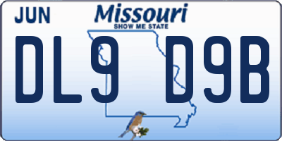 MO license plate DL9D9B