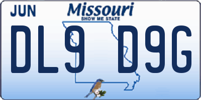 MO license plate DL9D9G