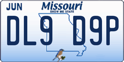 MO license plate DL9D9P