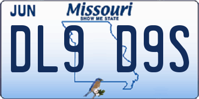 MO license plate DL9D9S