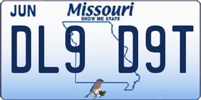 MO license plate DL9D9T