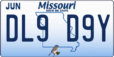 MO license plate DL9D9Y