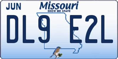 MO license plate DL9E2L