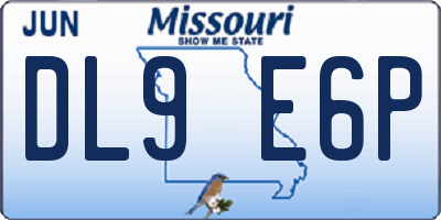 MO license plate DL9E6P