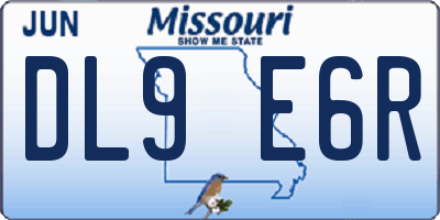 MO license plate DL9E6R