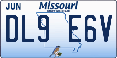 MO license plate DL9E6V