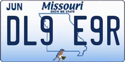 MO license plate DL9E9R