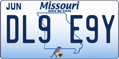 MO license plate DL9E9Y