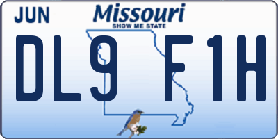 MO license plate DL9F1H