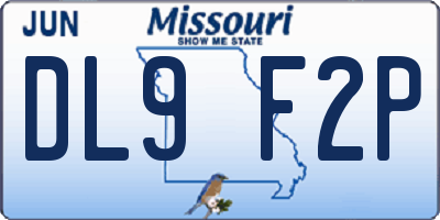 MO license plate DL9F2P