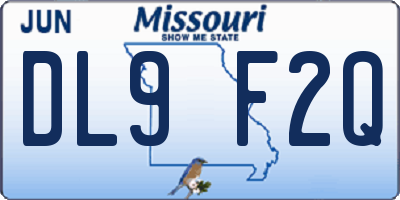 MO license plate DL9F2Q