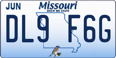 MO license plate DL9F6G
