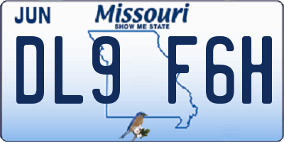 MO license plate DL9F6H