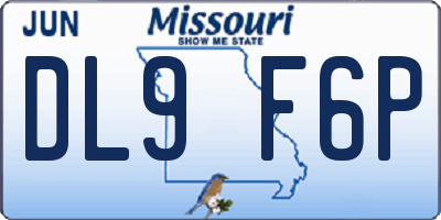 MO license plate DL9F6P