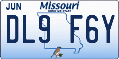 MO license plate DL9F6Y