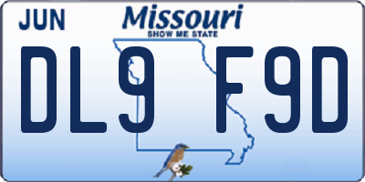 MO license plate DL9F9D