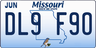 MO license plate DL9F9O