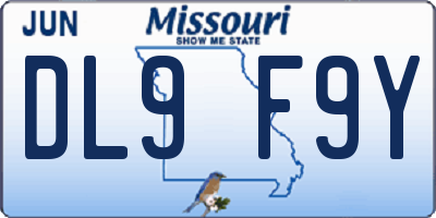 MO license plate DL9F9Y