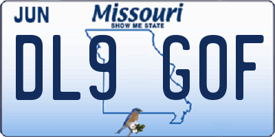 MO license plate DL9G0F