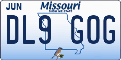 MO license plate DL9G0G