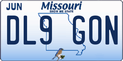 MO license plate DL9G0N