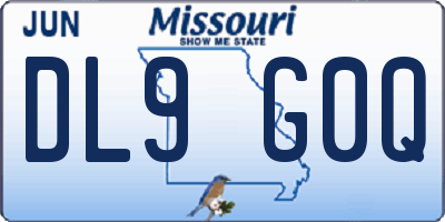 MO license plate DL9G0Q