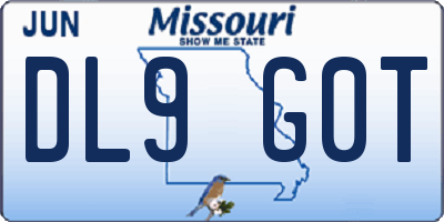 MO license plate DL9G0T