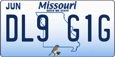 MO license plate DL9G1G