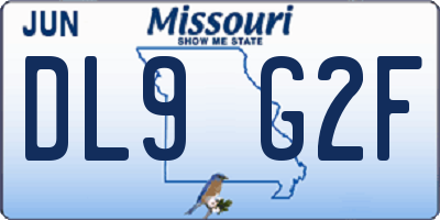MO license plate DL9G2F