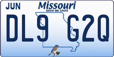 MO license plate DL9G2Q