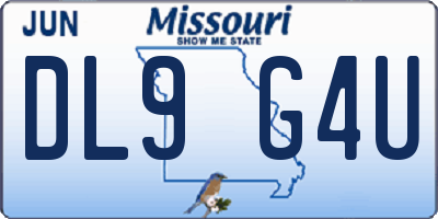 MO license plate DL9G4U