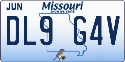 MO license plate DL9G4V