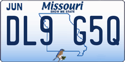 MO license plate DL9G5Q