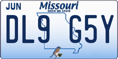 MO license plate DL9G5Y