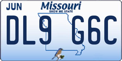 MO license plate DL9G6C