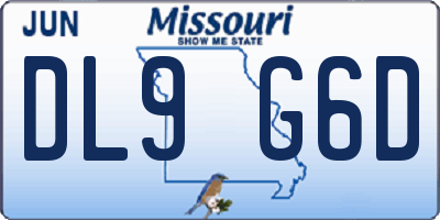 MO license plate DL9G6D