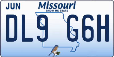 MO license plate DL9G6H