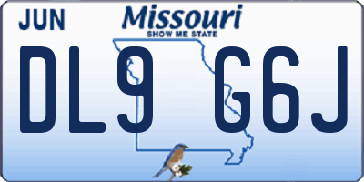 MO license plate DL9G6J