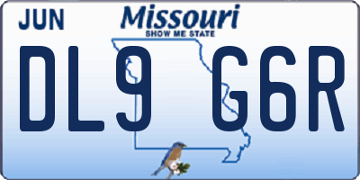 MO license plate DL9G6R