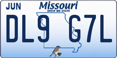 MO license plate DL9G7L