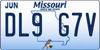 MO license plate DL9G7V